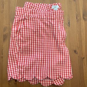 Crown & Ivy Red and White Gingham Shorts